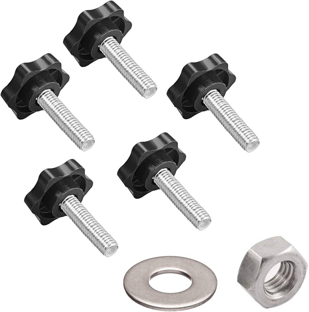 Amazon.com: ZLYY Black 8mm(M8) x 30mm Thread Replacement Star Hand